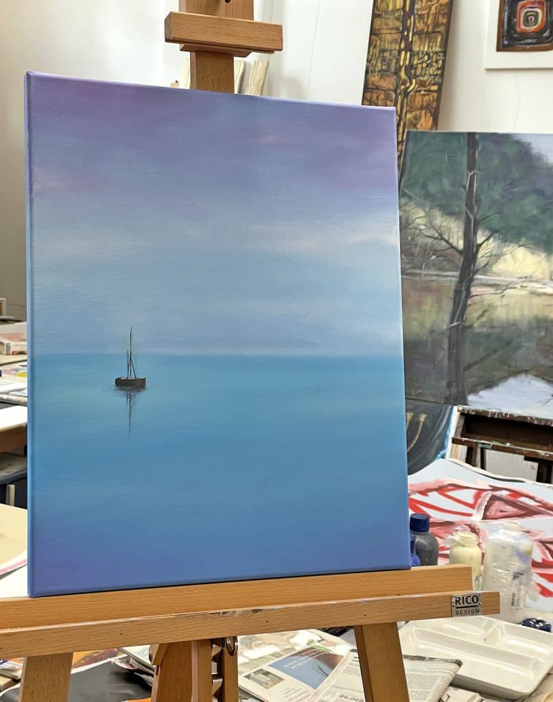 Blue Silence nº2 – Side view – IranSCArts Heidelberg