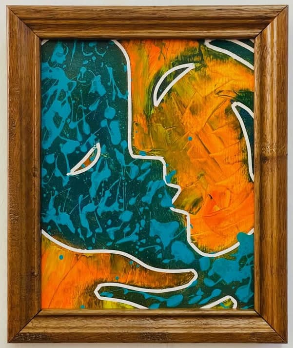 Longing for Vasarely – Acrylic and oil on paper 16x20cm – IranSCArts Heidelberg