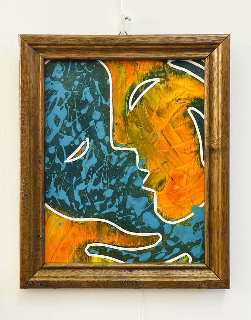 Longing for Vasarely – Acrylic and oil on paper 16x20cm – IranSCArts Heidelberg