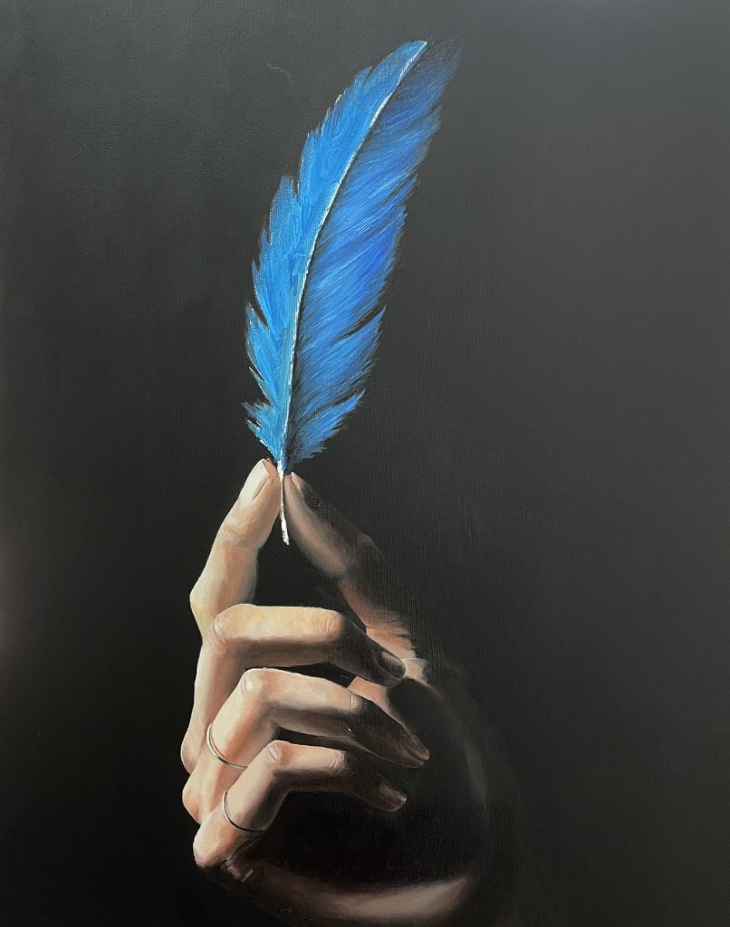 Blue Bird – Feather Process – IranSCArts Heidelberg