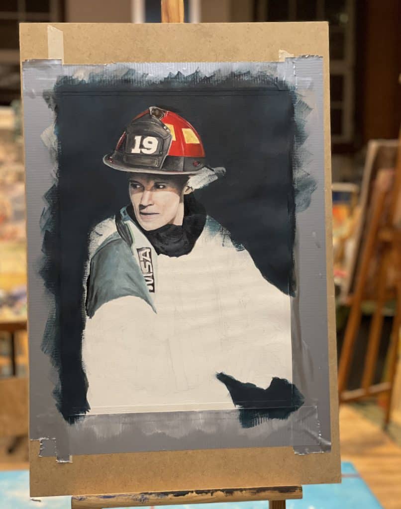 LT. Maya Bishop Portrait – Process 02 – IranSCArts Heidelberg