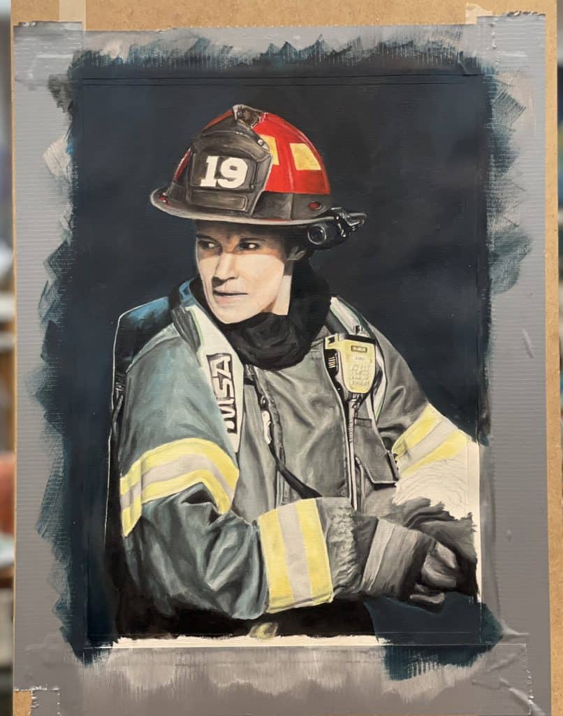 LT. Maya Bishop Portrait – Process 03 – IranSCArts Heidelberg