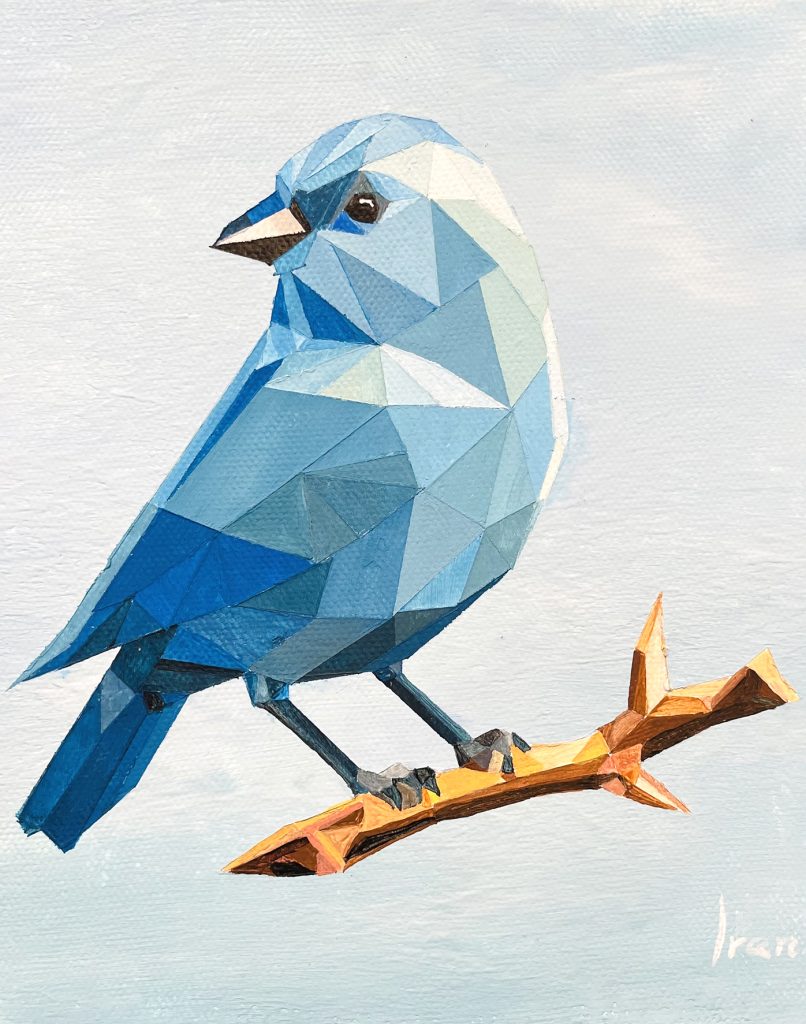 Little Bird – Acrylic on canvas 18x18cm – IranSCArts Heidelberg