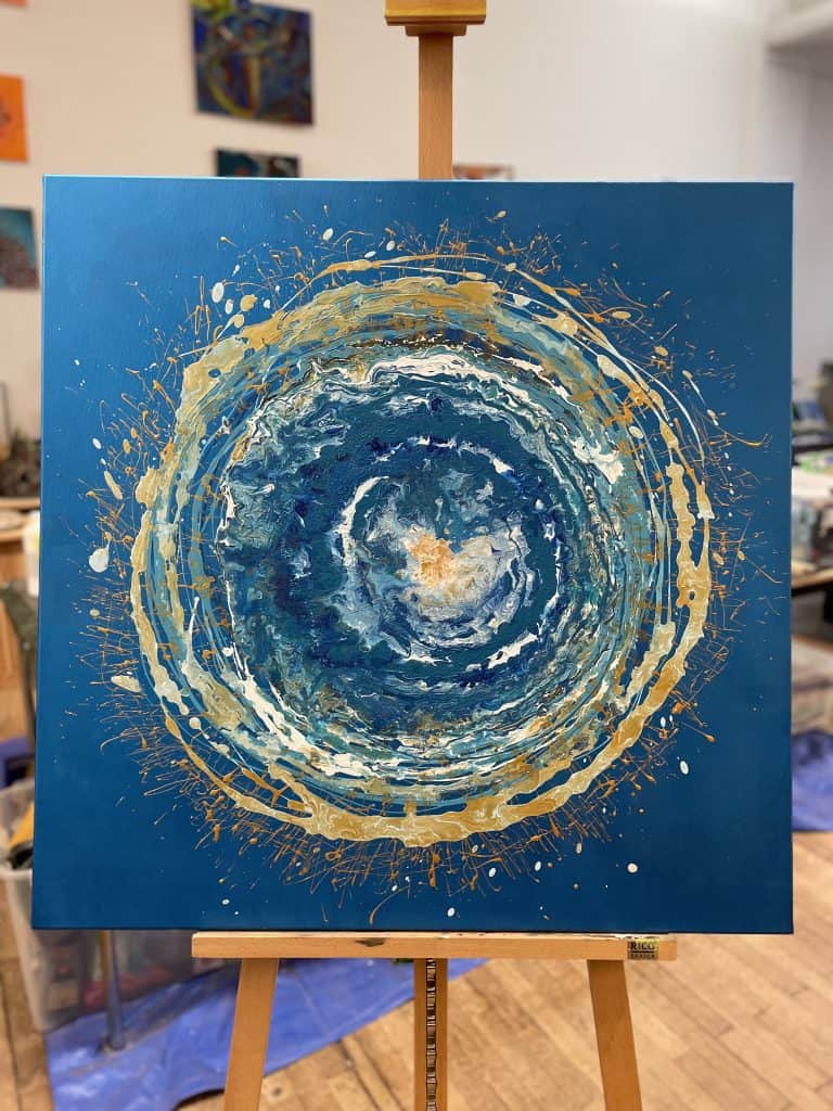 Turbulente - Front View on Easel - IranSCArts Heidelberg