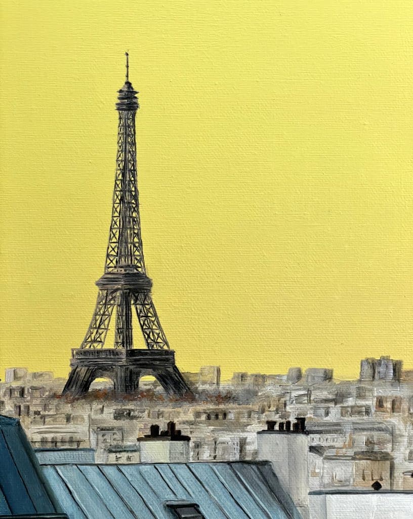 Paris.26 – Detail of the Eiffel Tower – Oil on Canvas – IranSCArts Heidelberg