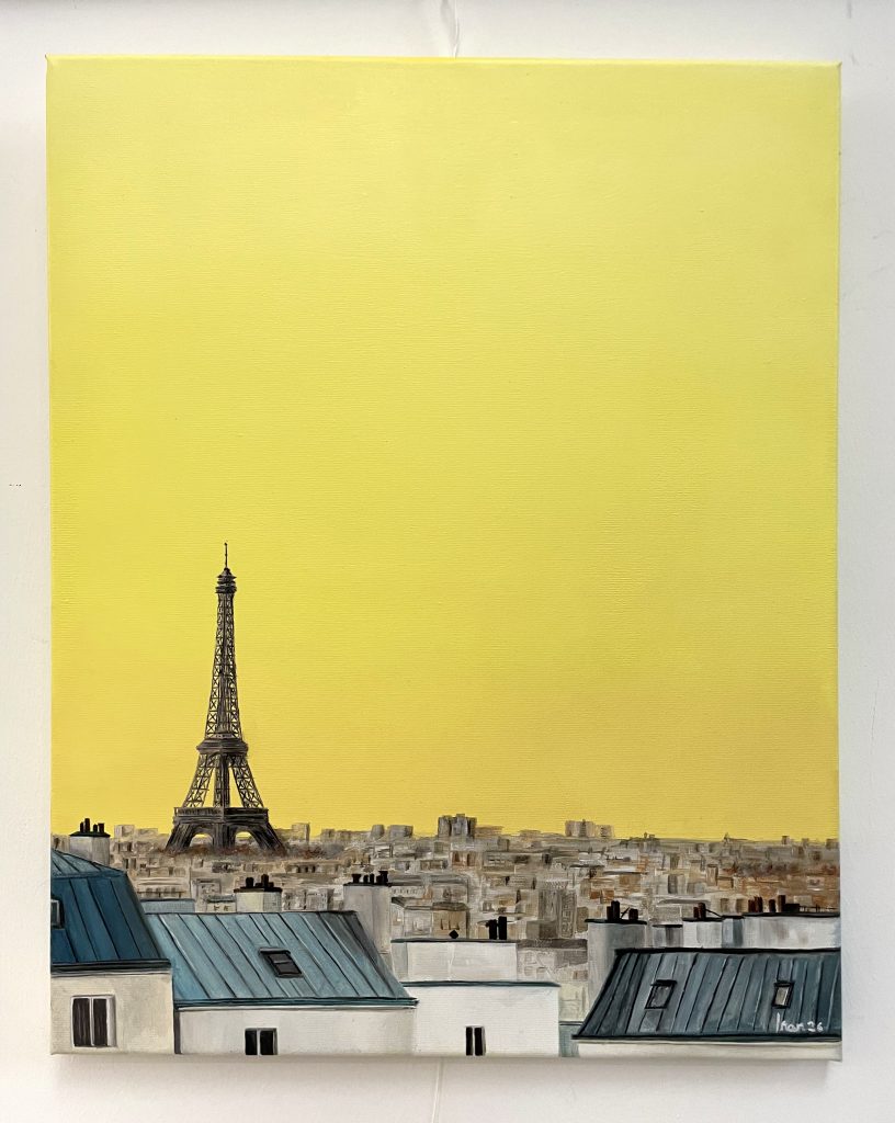 Paris.26 – Frontal view – Oil on Canvas – IranSCArts Heidelberg